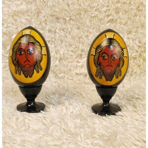 Hand Painted Russian Orthodox Icon Eggs